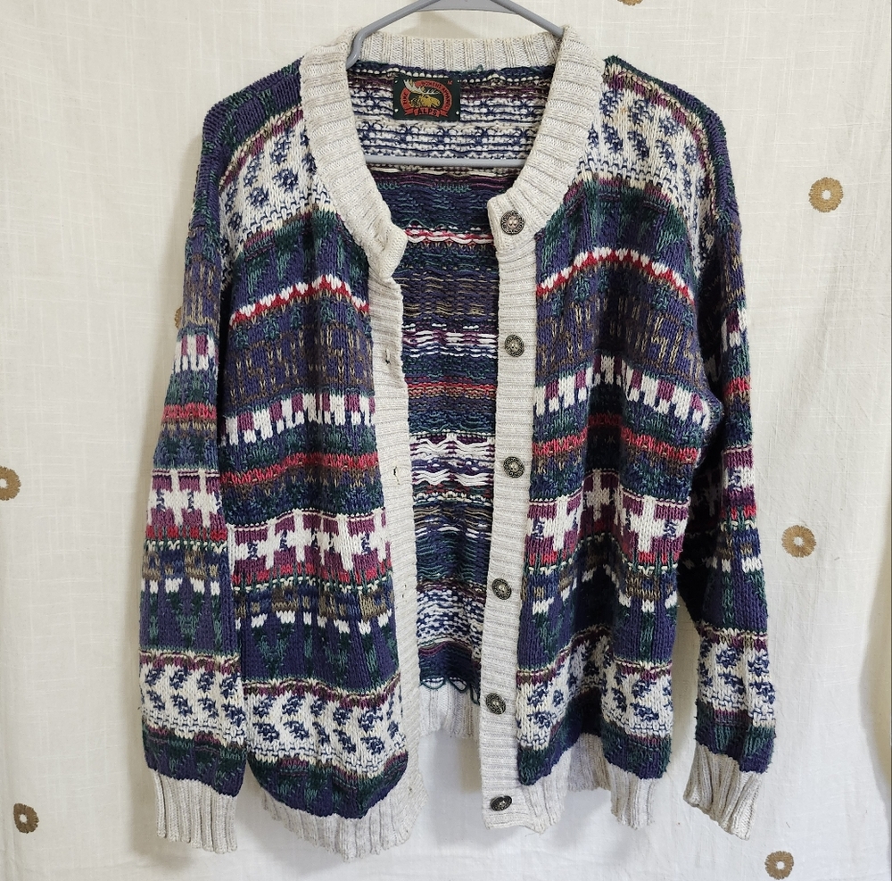 Alps Fine Womens Apparel Cardigan Knit Sweater Size Medium